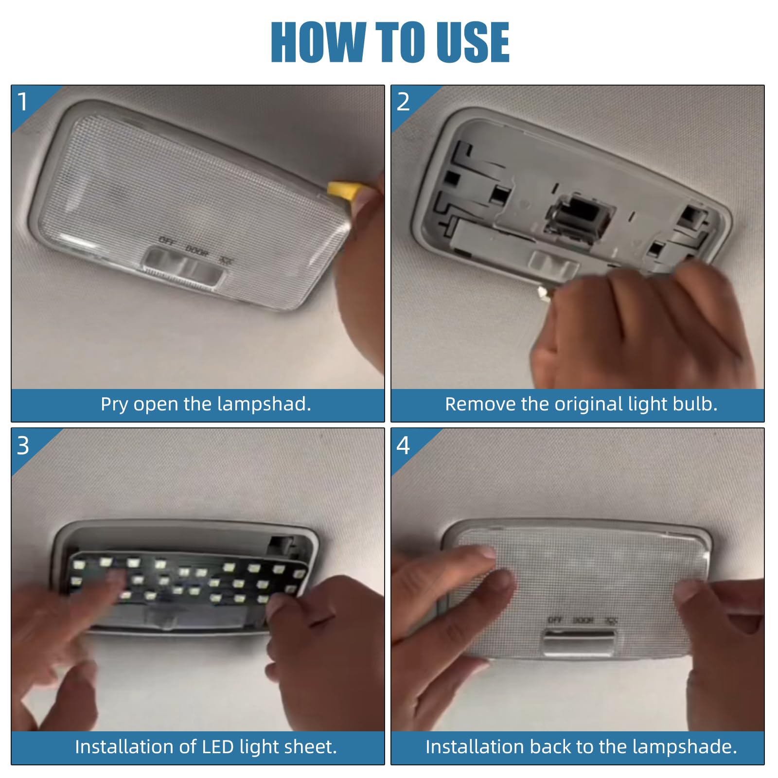 aHei interior dome light panel delivers high brightness for reading at night.