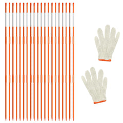 AHKUNMT driveway markers 4ft orange fiberglass poles for high visibility.