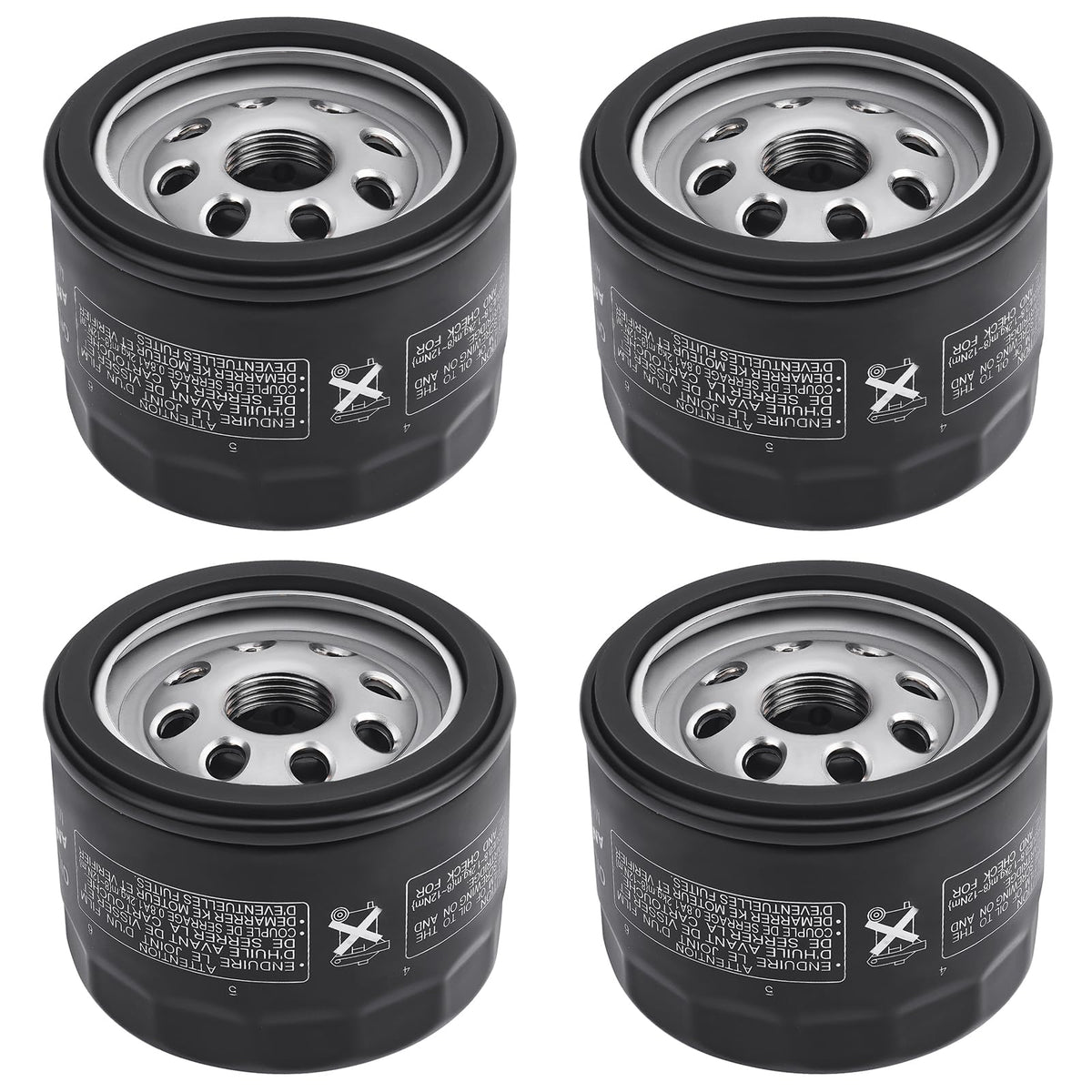 AHNTTGS 49065-0721 front view oil filter shows compact, high-efficiency design for Kawasaki engines