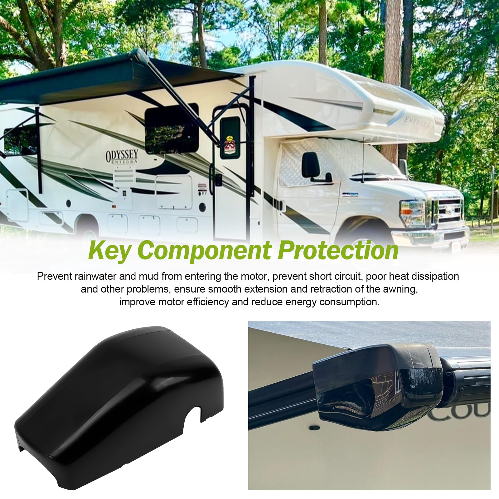 Ahuliao black compact design blends with RV aesthetics and space.