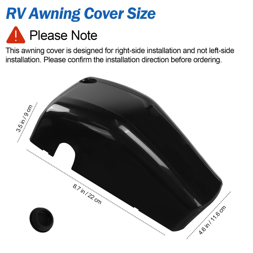 Ahuliao RV awning motor cover material closeup highlights durable weatherproof material