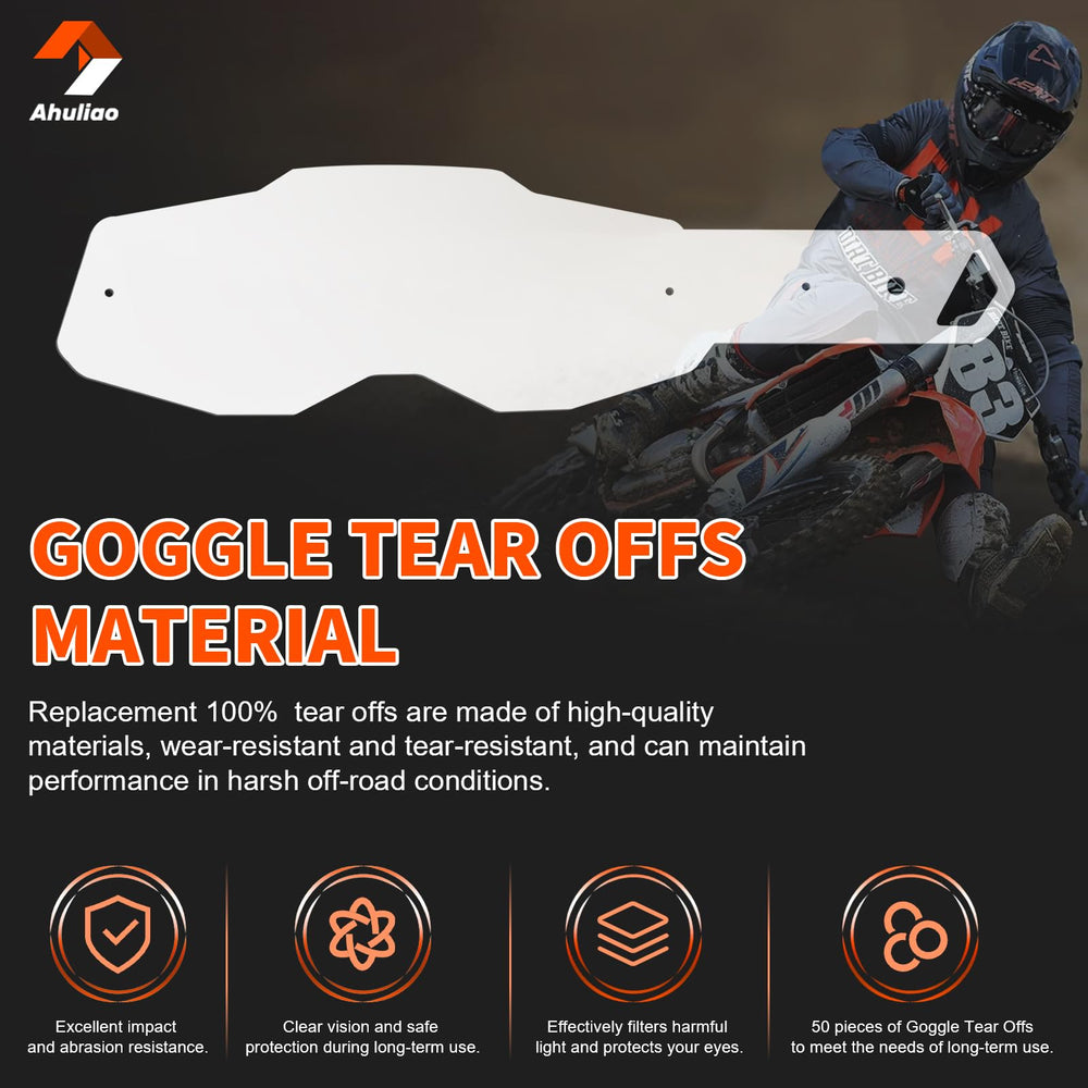Ahuliao tear-offs prevent dirt buildup, protecting the lens for longer rides.