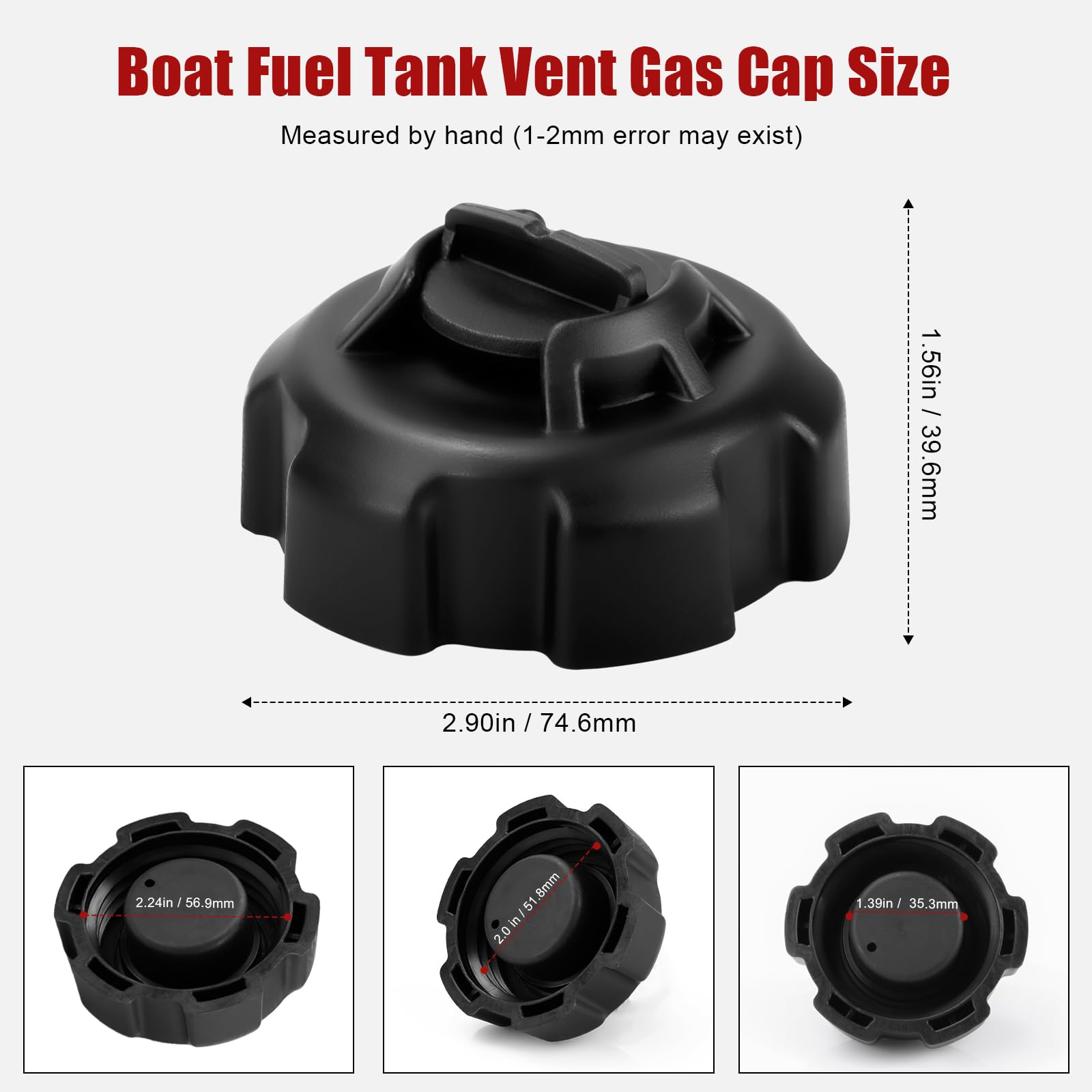 Ahuliao vent gas cap top view demonstrates manual venting action