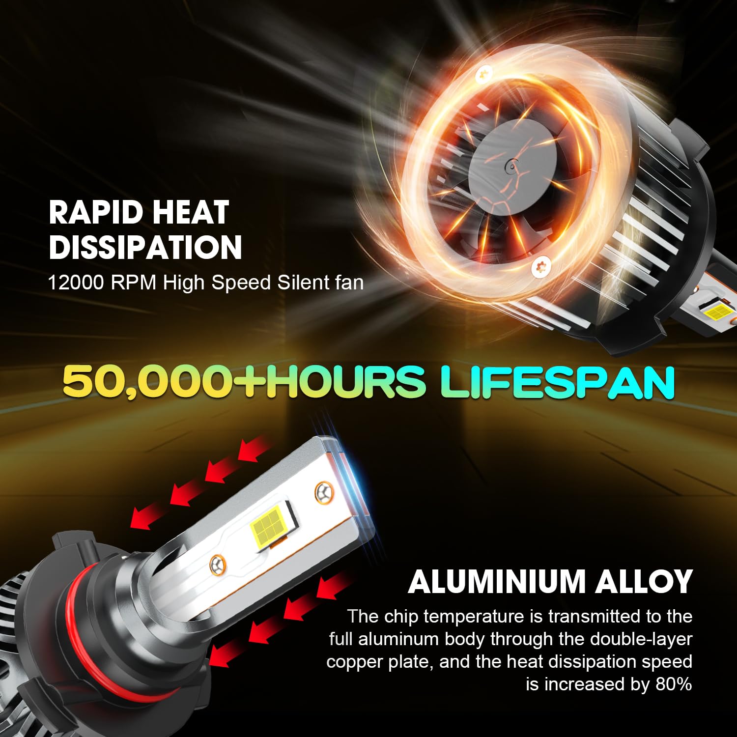 AHXLRLS Cooling fan included for safe operating temperatures on long drives