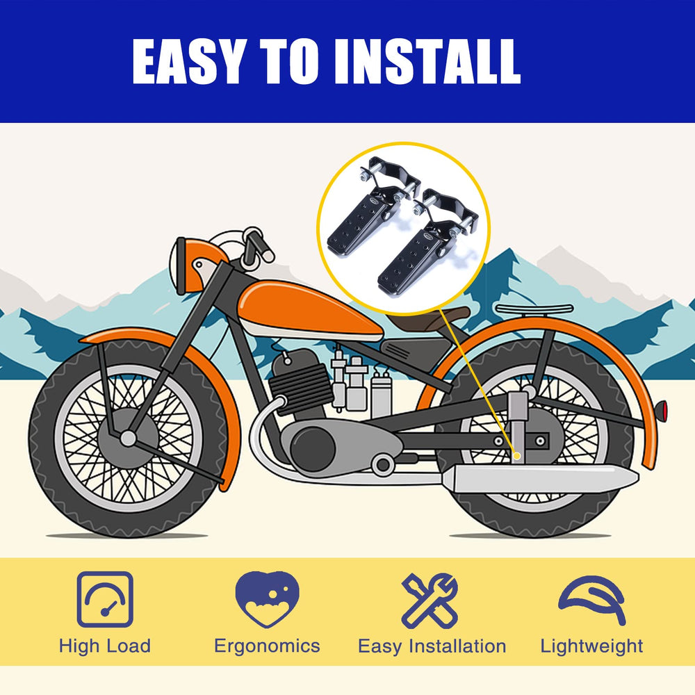 AICARS foldable foot rest pedal kit included for easy installation.