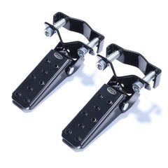 AICARS universal foot pegs with folding mechanism for compact storage.