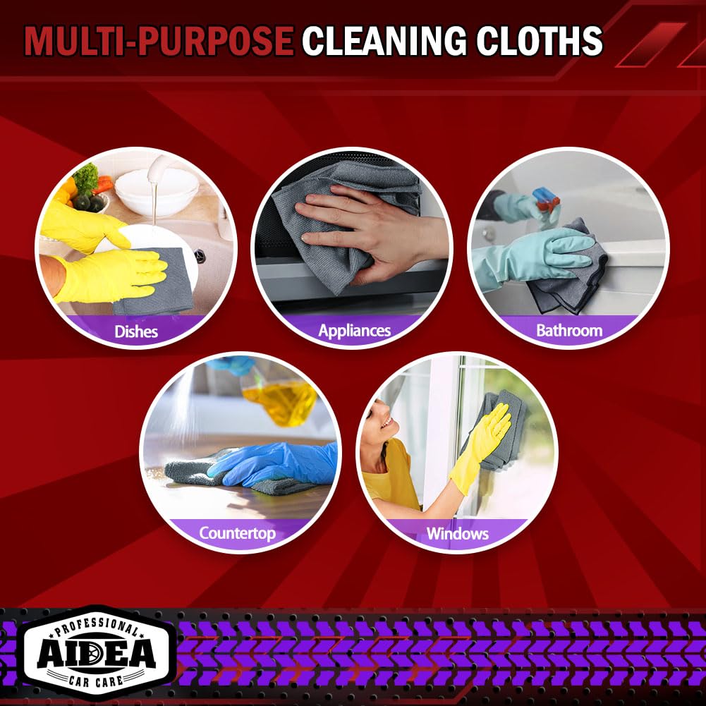 AIDEA cleaning rags are versatile for vehicles, homes, and workshops.