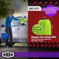 AIDEA lint-free and scratch-free mitt protects surfaces during washing.