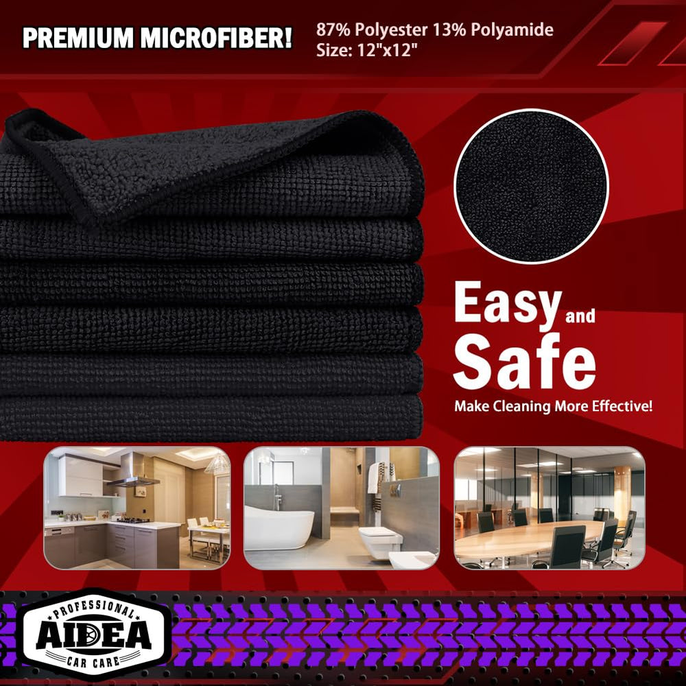 AIDEA microfiber cloth for kitchen and bathroom multiuse cleaning tasks