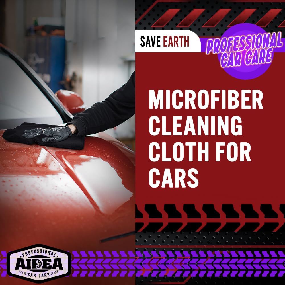 AIDEA microfiber cloth delivering soft, lint-free finish on delicate surfaces