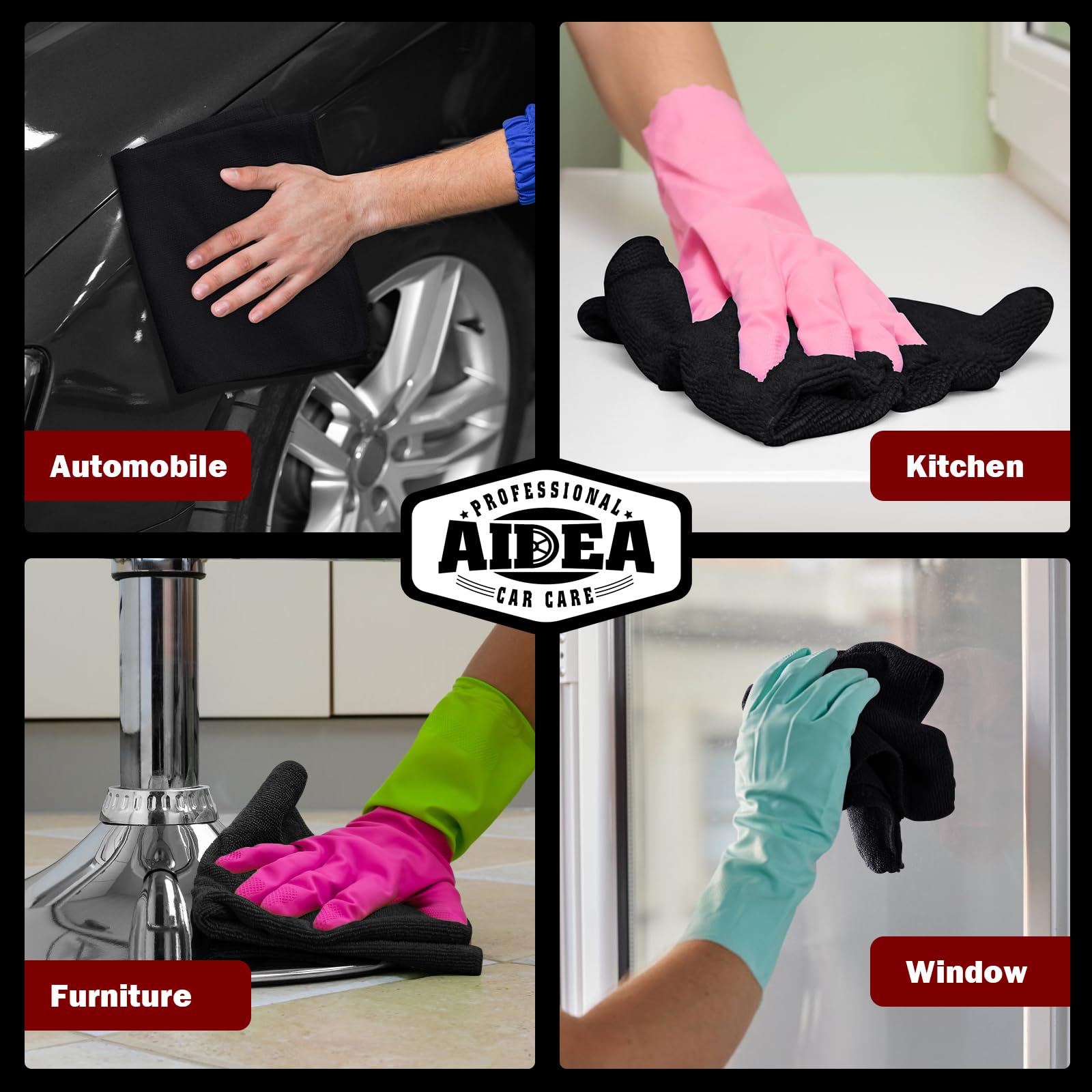 AIDEA dusting cloth captures dust without leaving fibers behind.