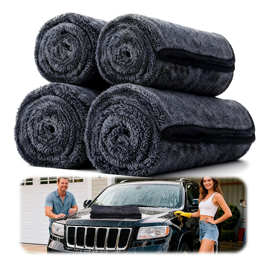 Aidoclip car-drying towel 36x24 dual-twist for fast, streak-free finish on paint and glass.