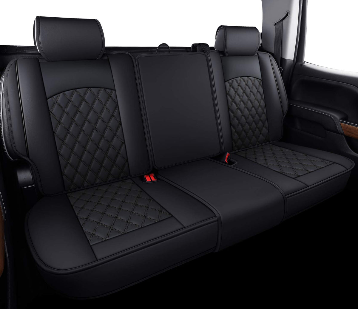 Aierxuan back seat cover for Chevy Silverado split bench protects seats from wear and spills.