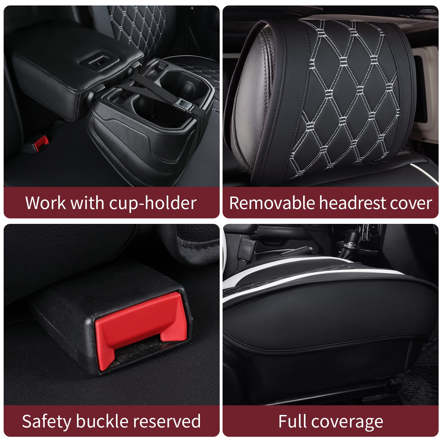 Aierxuan seat cover compatible with heated seats for winter comfort.