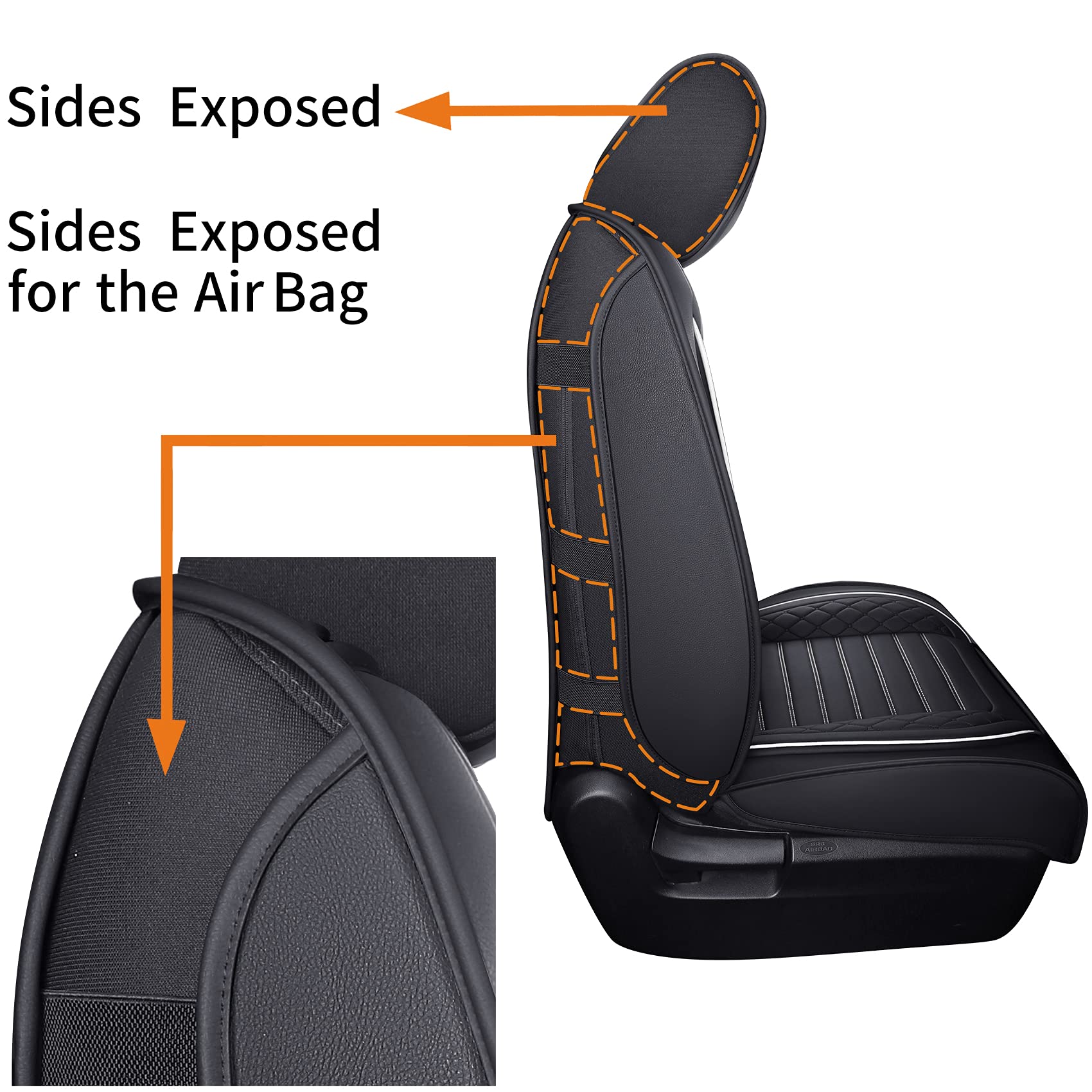 Aierxuan easy-install seat covers with video guide, no tools.