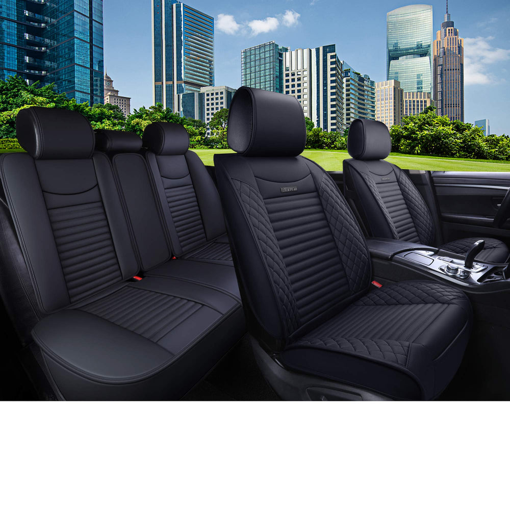 Aierxuan front seat cover with diamond stitch enhances comfort and style.