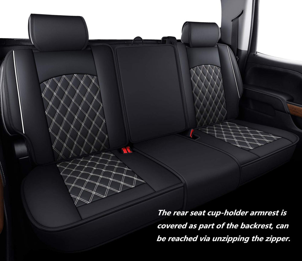 Aierxuan headrest cover with adjustable straps for varied headrest heights