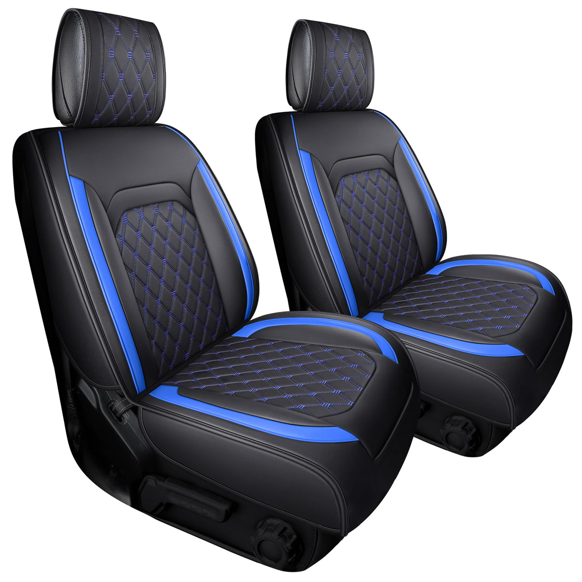 Aierxuan front-seat cover for Jeep Wrangler showing precise custom fit and protection.
