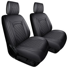 Aierxuan Jeep Wrangler front seat covers provide a custom fit to protect seats.