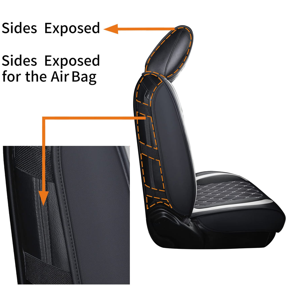 Aierxuan seat covers anti-slip backing maintains seat cover position securely.