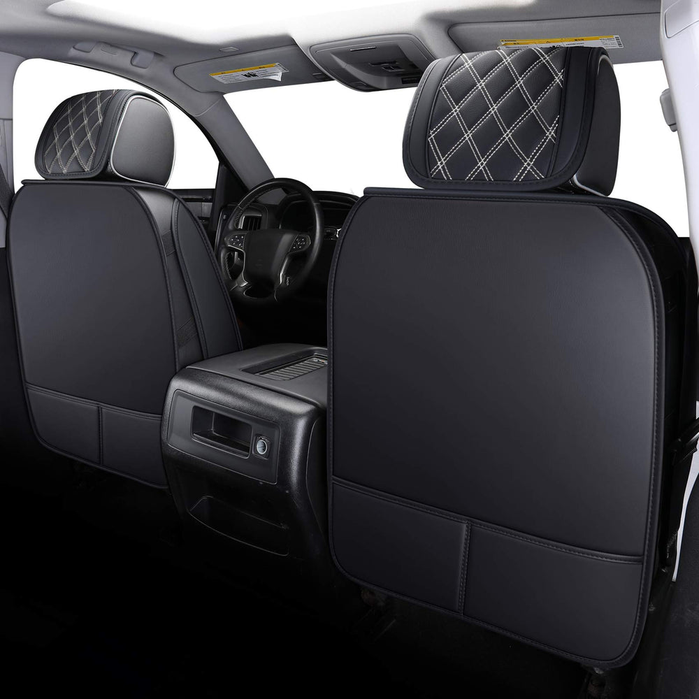 Aierxuan rear-seat back cover in black and white shields back seats for families and pets