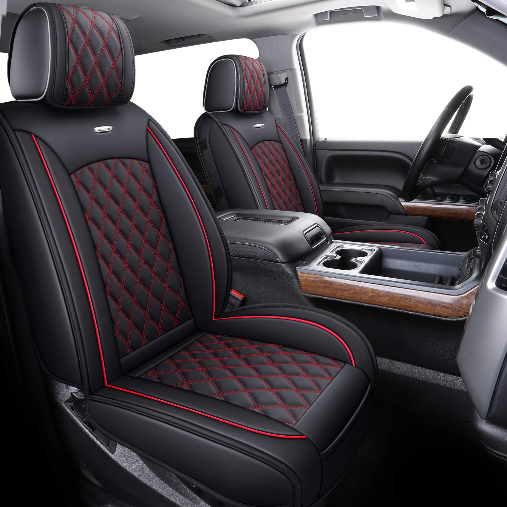 Aierxuan Sierra front seat cover features contrast stitching for durable style.