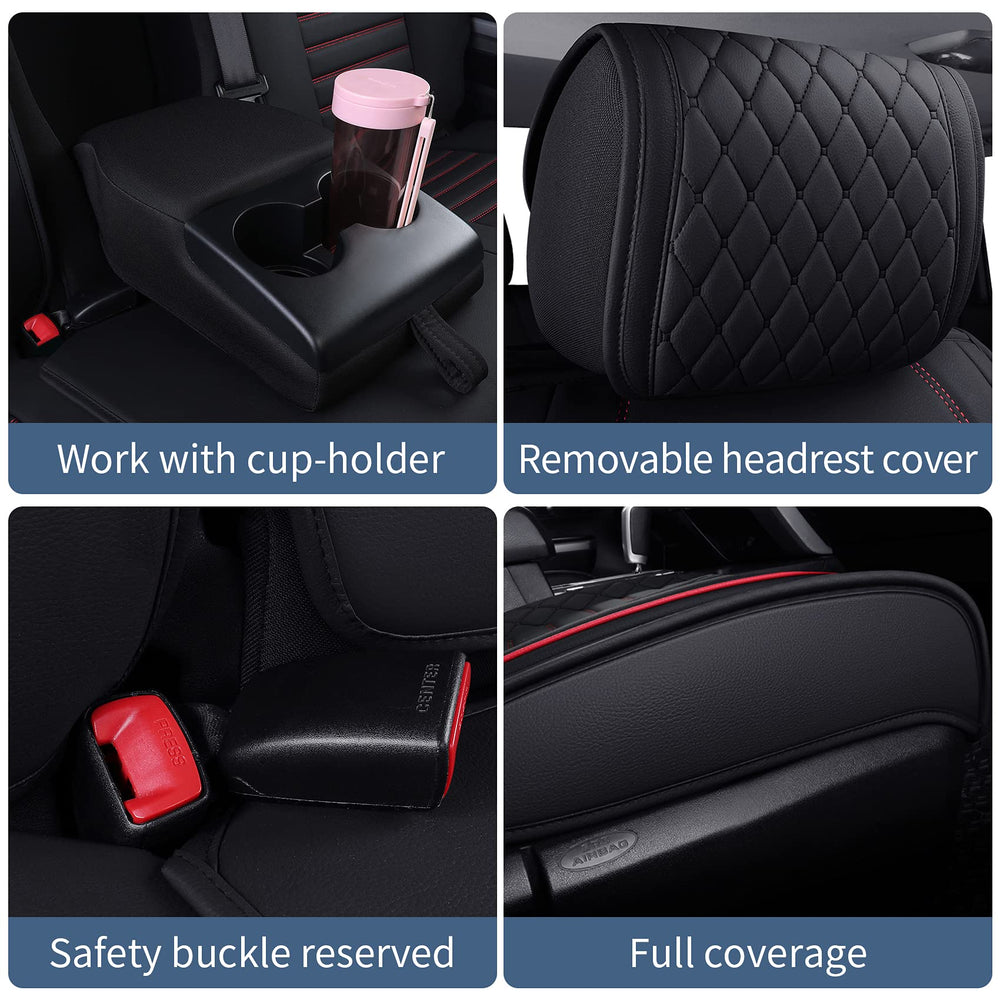 Aierxuan Tundra all-season seat covers compatible with heated or cooled seats