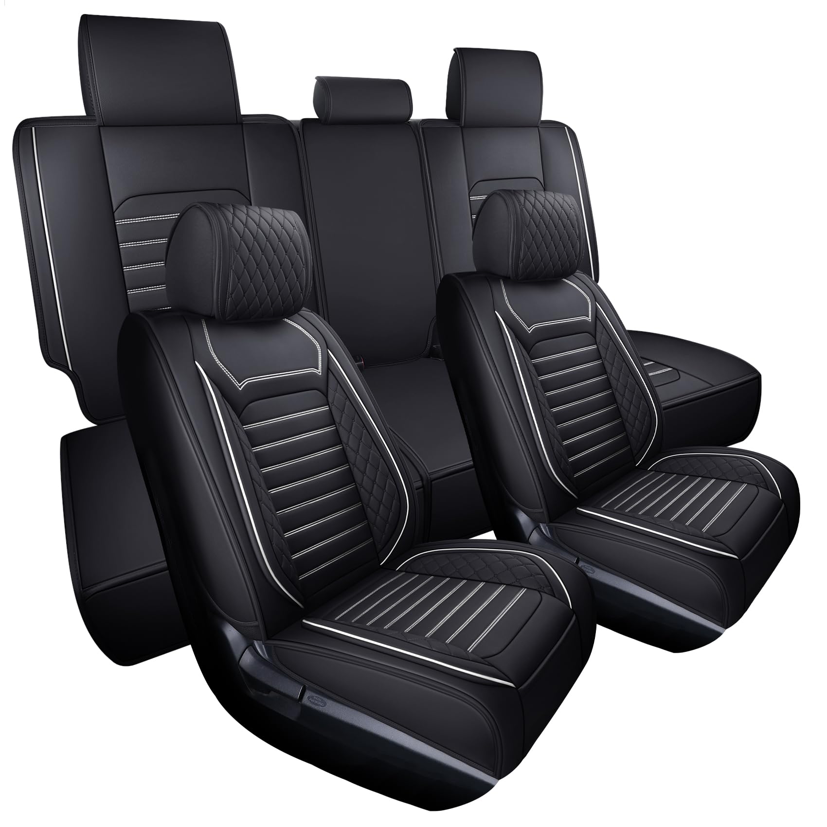 Aierxuan Tundra full set seat covers protect front and rear seats.