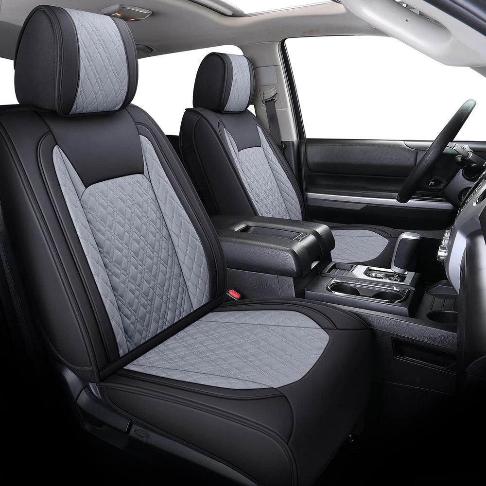 Aierxuan Tundra seat covers full set in black gray for CrewMax, complete protection.