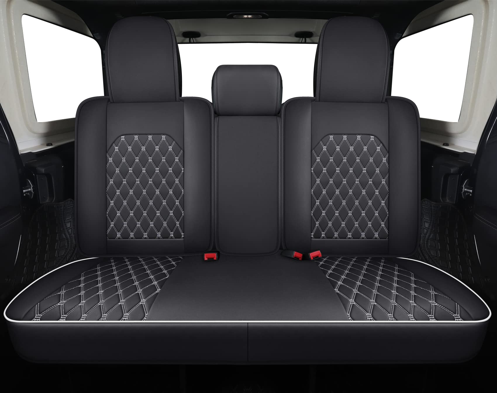 Aierxuan waterproof faux leather seat cover close-up, durable protection for daily driving.