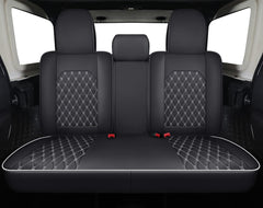 Aierxuan waterproof faux leather seat cover close-up, durable protection for daily driving.