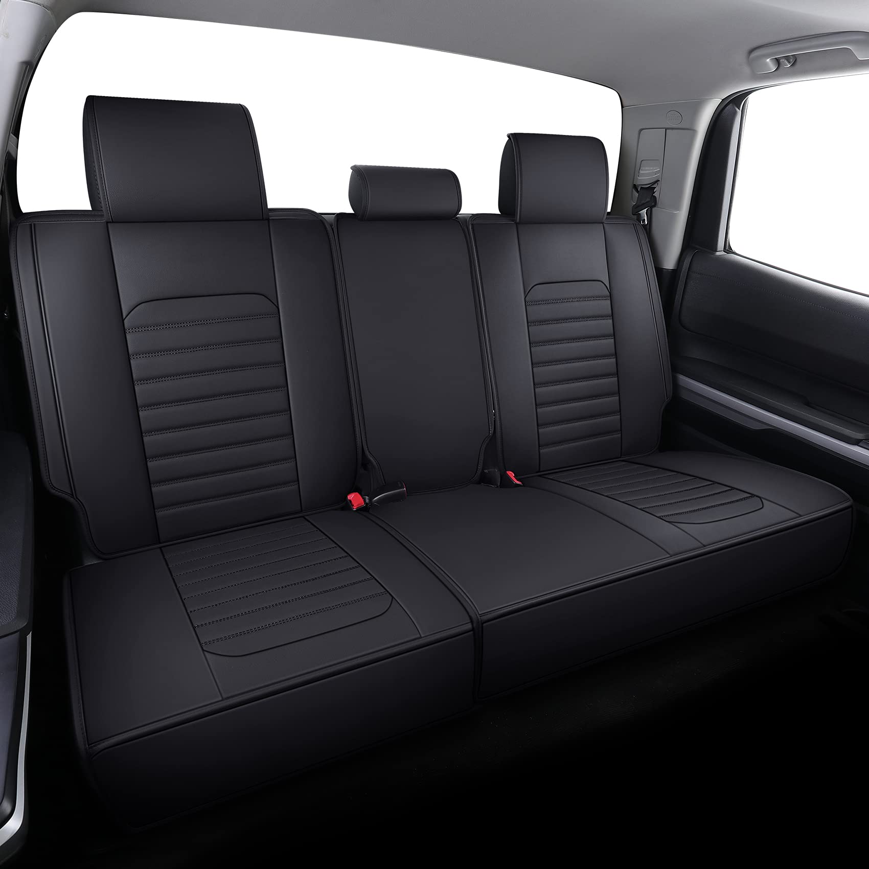 Aierxuan anti-slip backing keeps seat covers in place during driving.