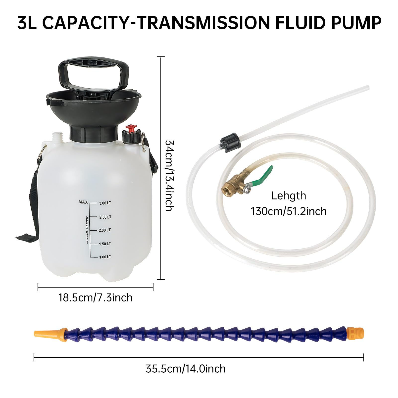 AIGMlSON transmission fluid pump showing 3L capacity for efficient filling