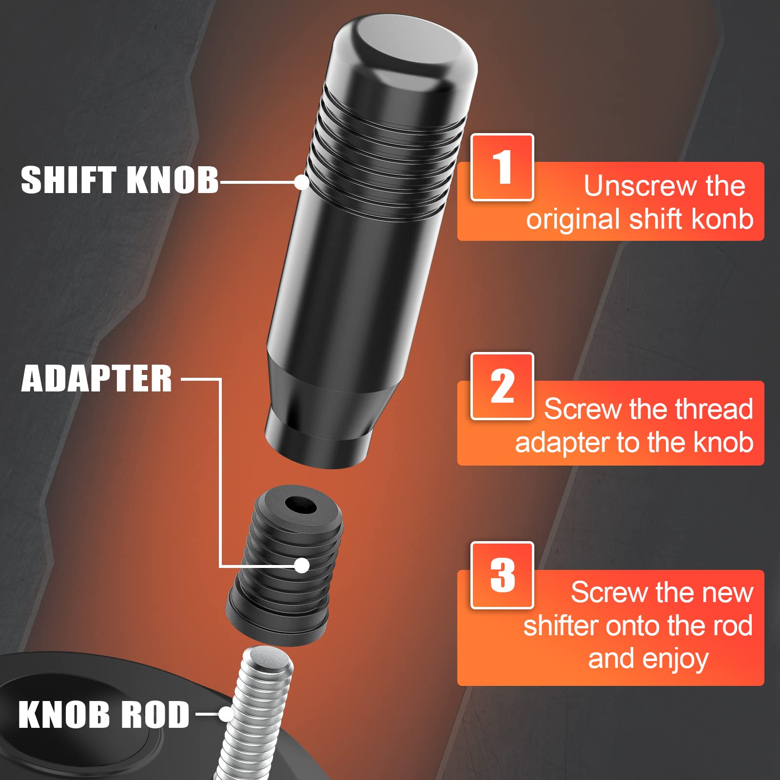 aikeec gear shifter knob with Logitech adapter for sim racing compatibility