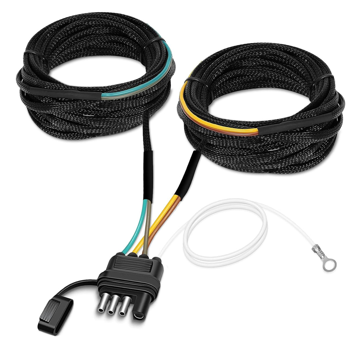Aila 25ft trailer harness shown with black sleeve for durable protection on rugged jobs