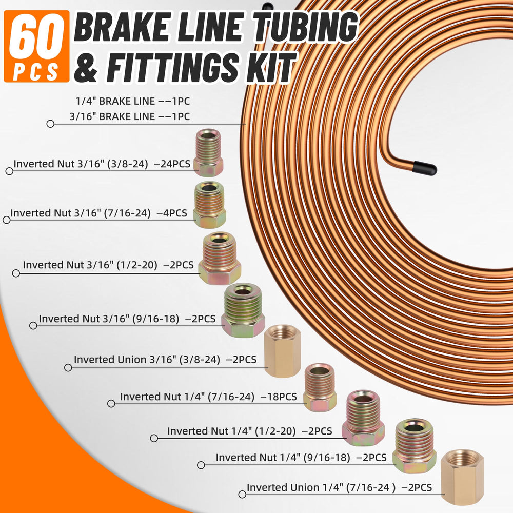 Ailbiuko copper-plated brake line tube highlighting corrosion resistance and flexibility.