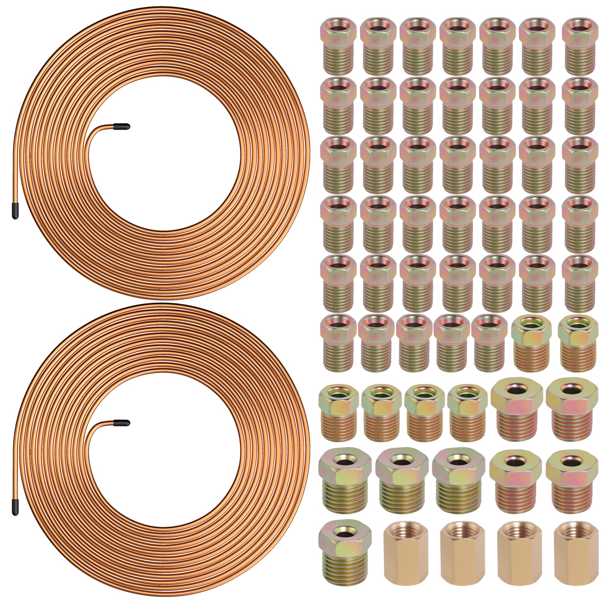 Ailbiuko brake line kit 25ft with 3/16 inch tubing for versatile vehicle repairs.