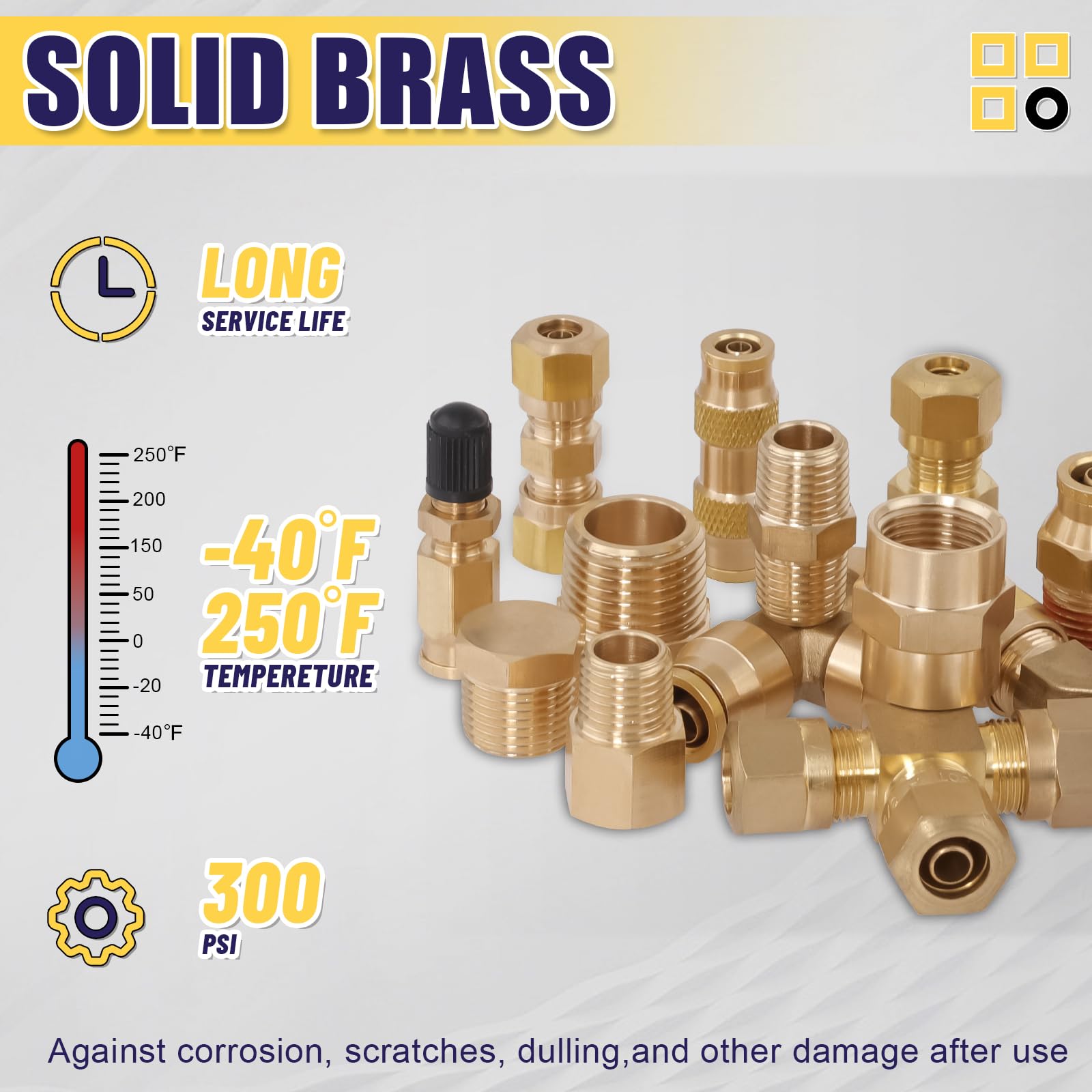 Ailbiuko brass pipe fittings hex coupling for sturdy joints.