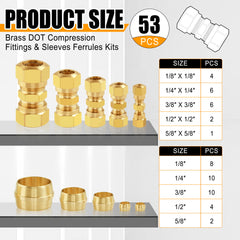 Ailbiuko 1/4 inch brass dot union for durable truck air systems
