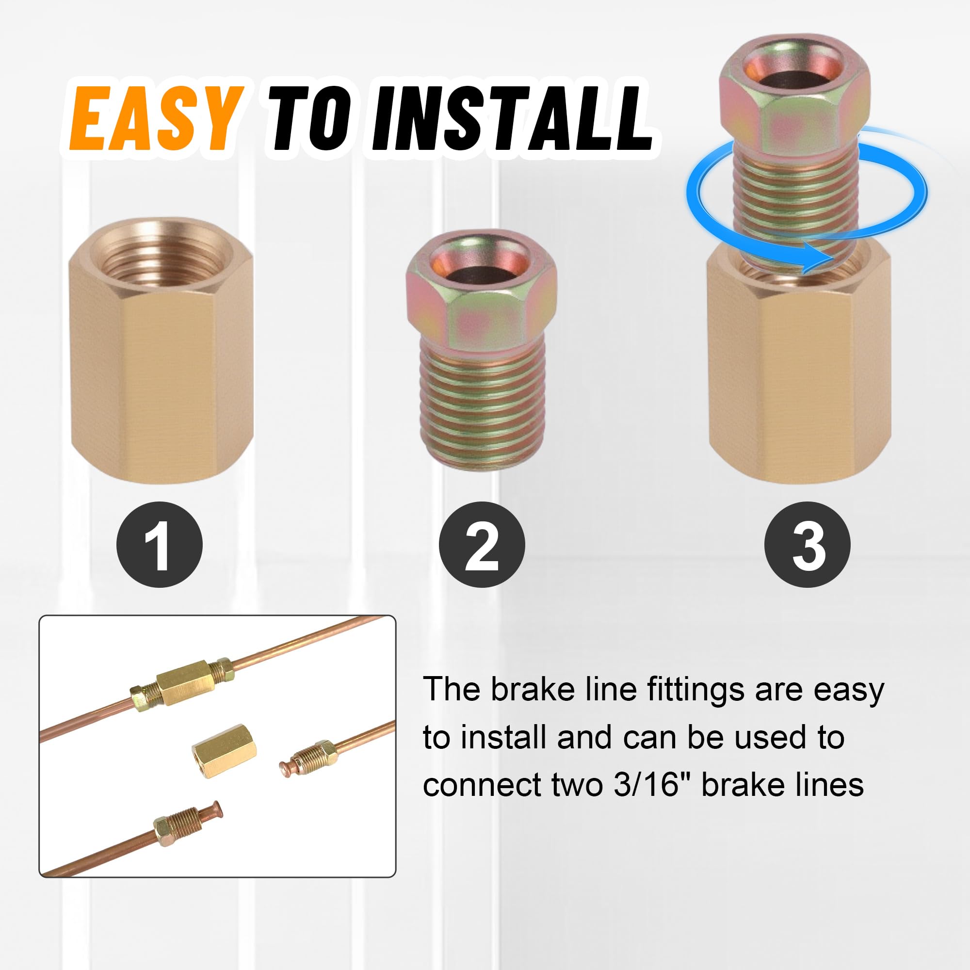 Ailbiuko four thread sizes streamline matching different brake line configurations.