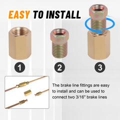 Ailbiuko four thread sizes streamline matching different brake line configurations.