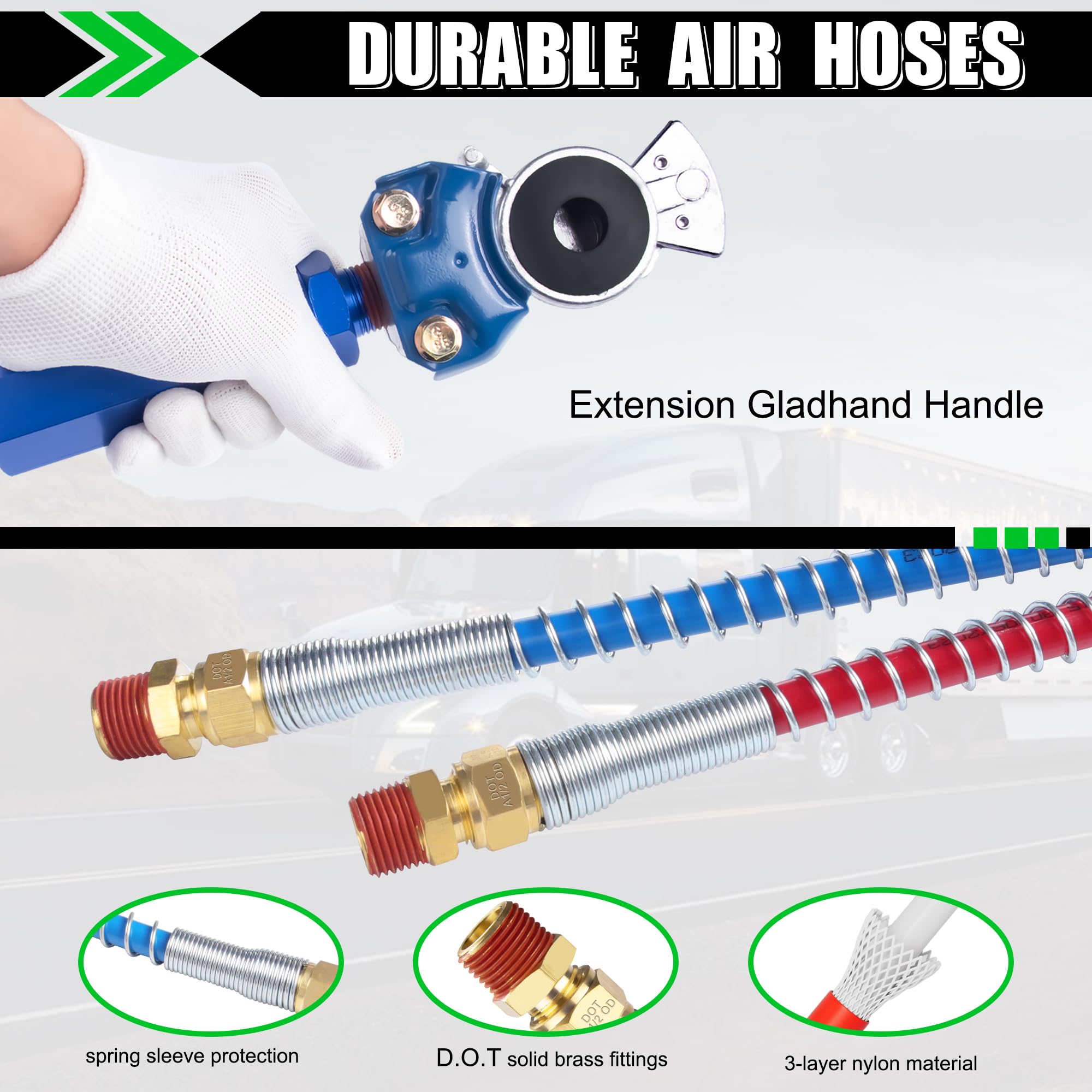 Ailbiuko hex extension handles red and blue for easy hookup
