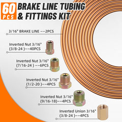 Ailbiuko inverted tube nut 3/8-24 secures durable connections and corrosion resistance.