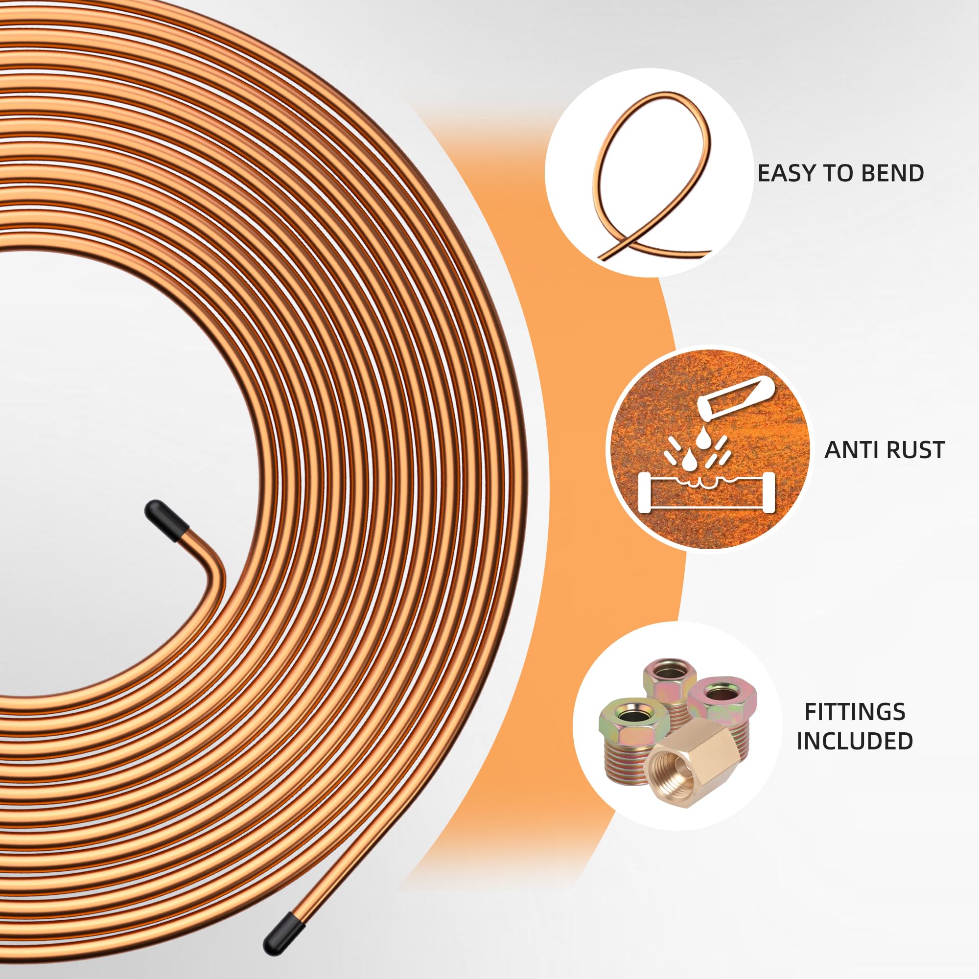 Ailbiuko inverted tube nut 7-16-24 ensures reliable fittings across various vehicles.