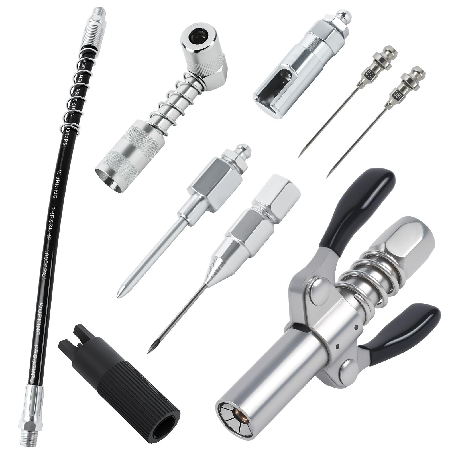 AILEDWER grease gun coupler enabling a secure connection for smooth operation.