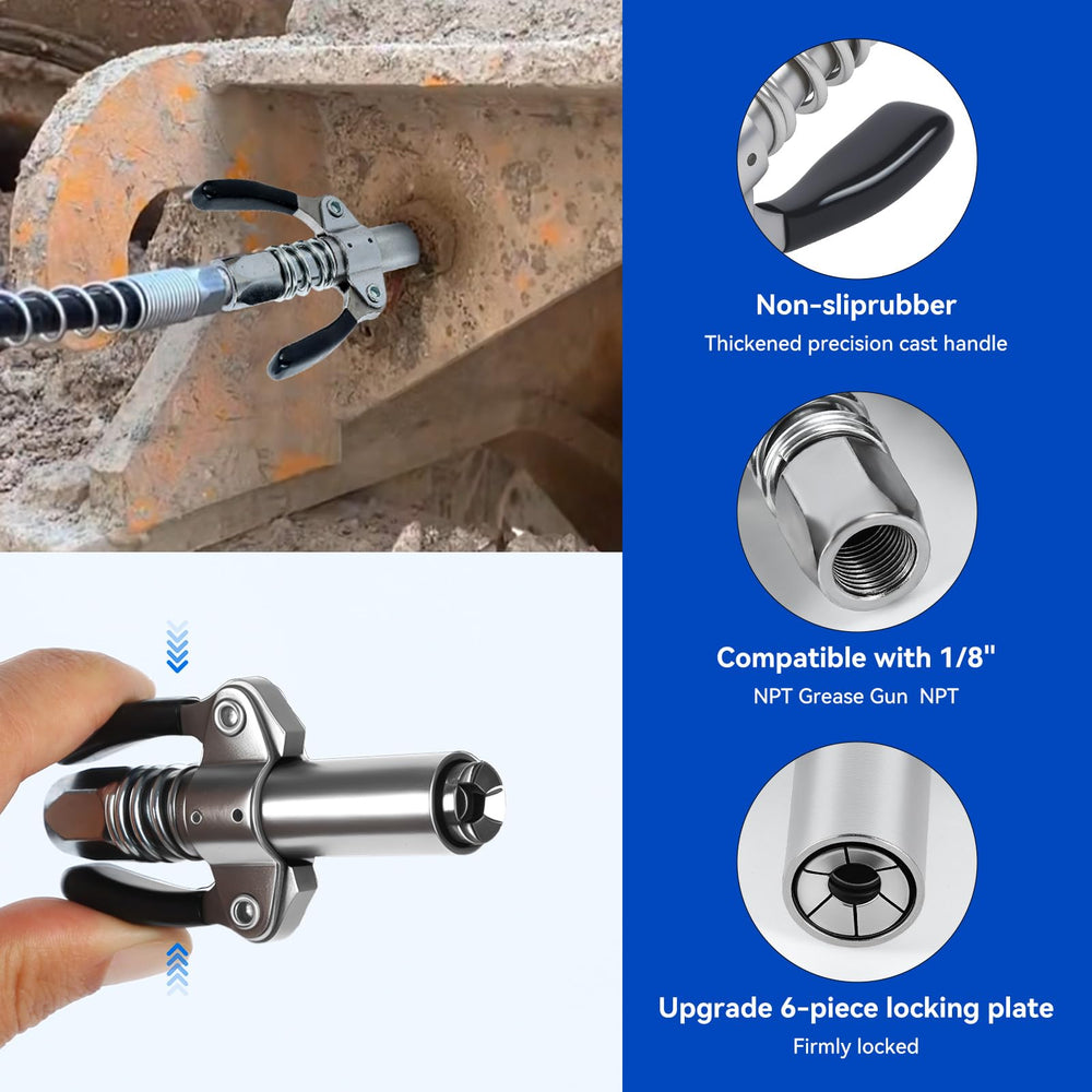 AILEDWER grease needle nozzles targeting fittings precisely for accurate greasing.