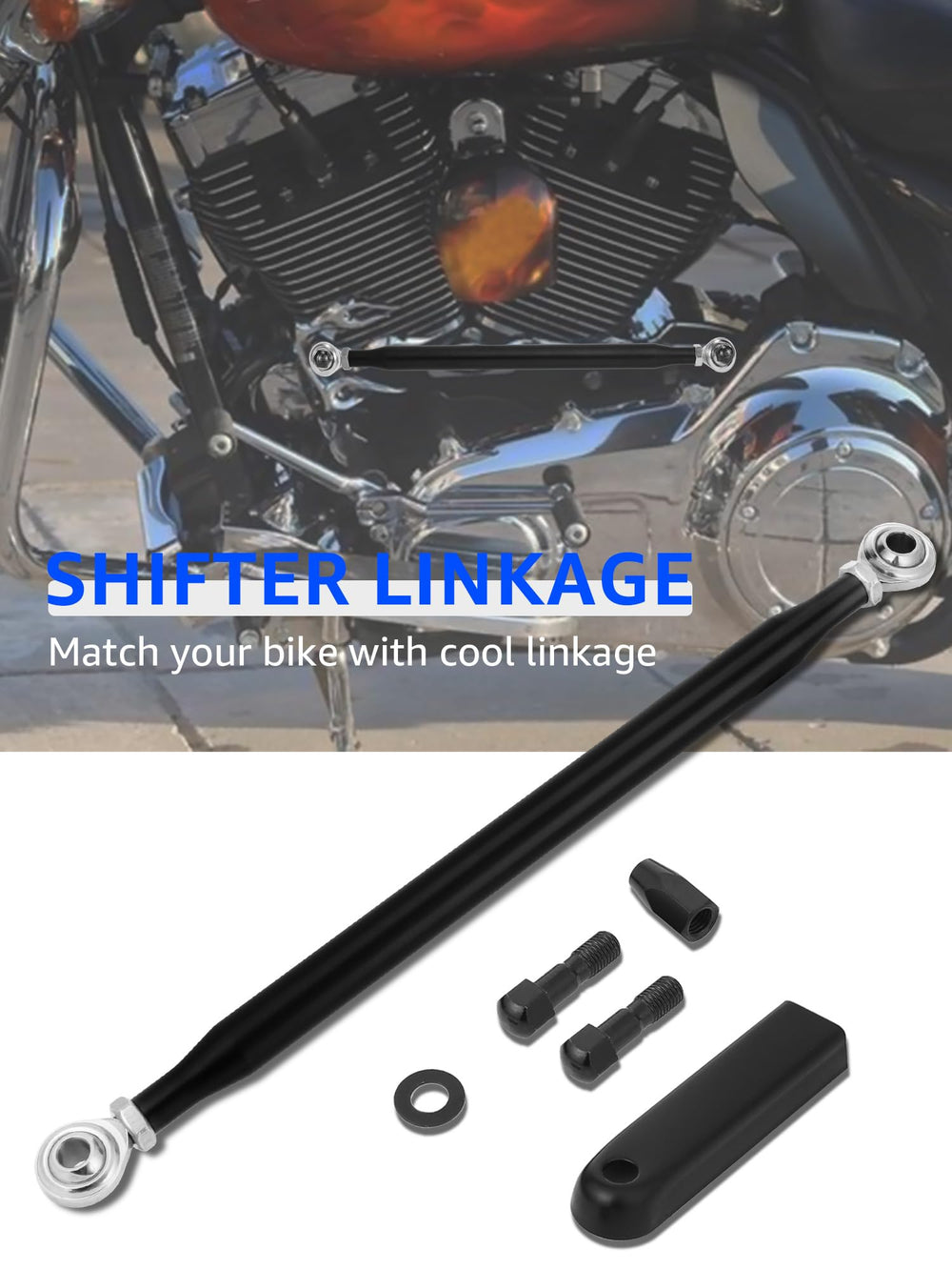 AILMOTO shift linkage installed on Harley Touring improves shift precision during rides.