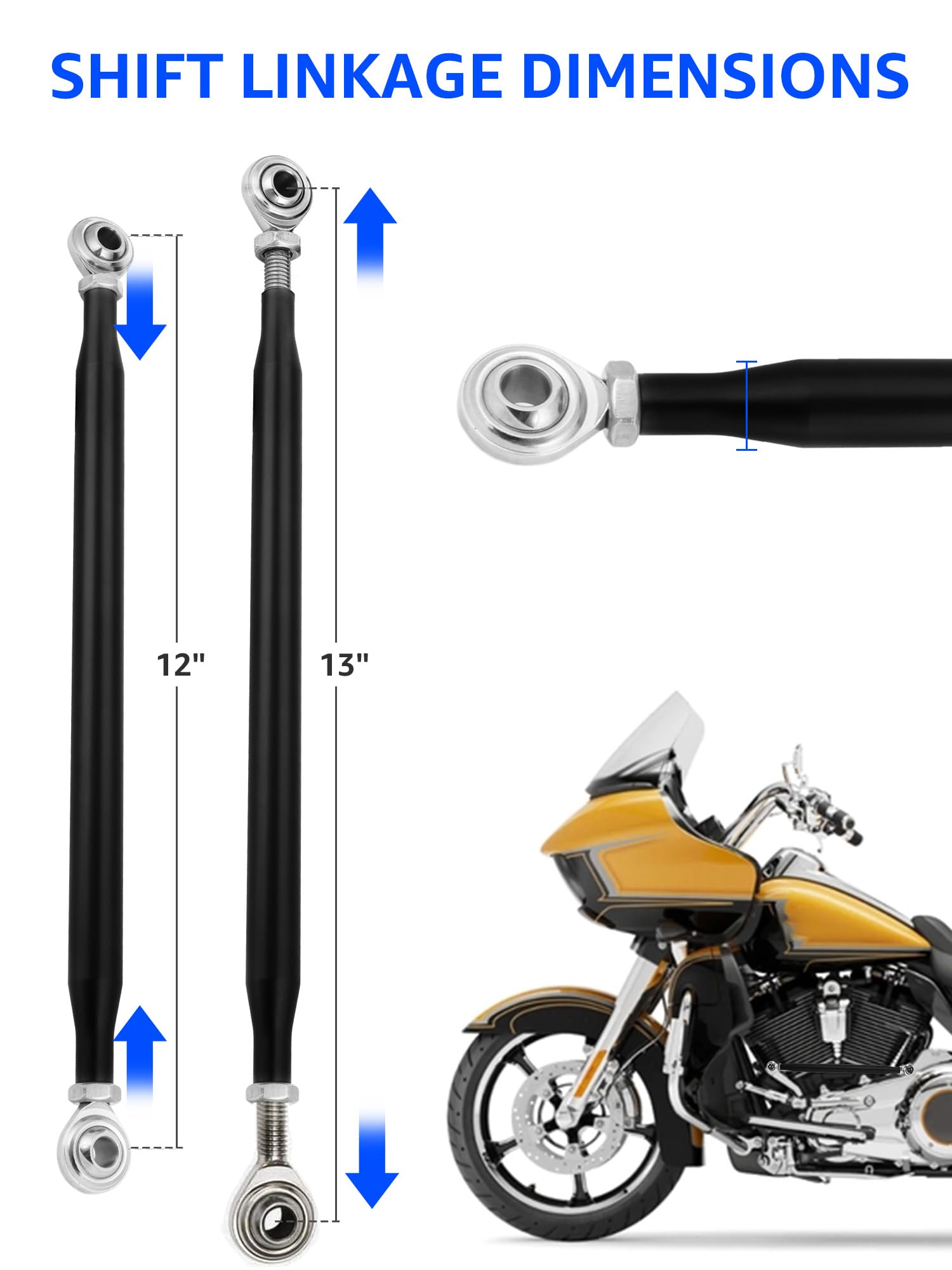 AILMOTO shift linkage compatible with 1986-2024 Harley-Davidson Touring models.