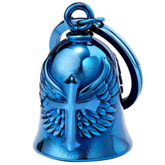 AilRabbit blue cross bell, front view, adds stylish protection on the road