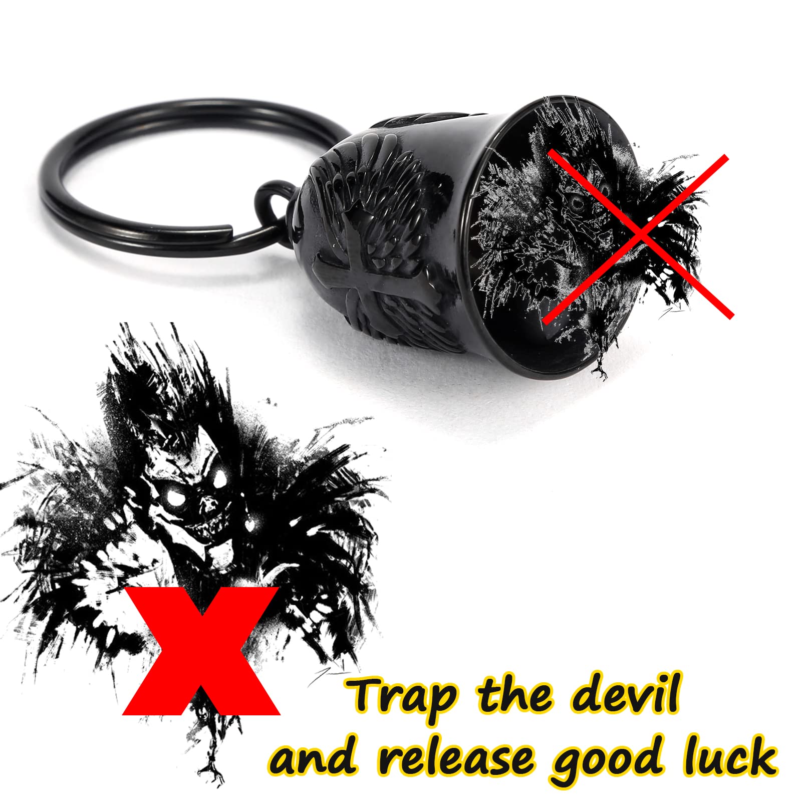 AilRabbit stainless steel ring attachment secures bell against wind and rain